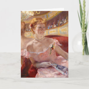 Cartão Mary Cassatt - Mulher com Colar de Pérola num cama