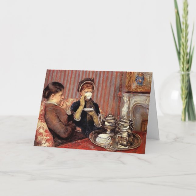 Cartão Mary Cassatt- o chá (Frente)