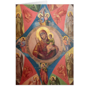 Cartão Mary, Jesus E Anjos