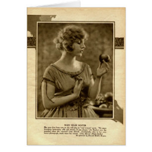 Cartão Mary Miles Minter 1921 retrato de safra
