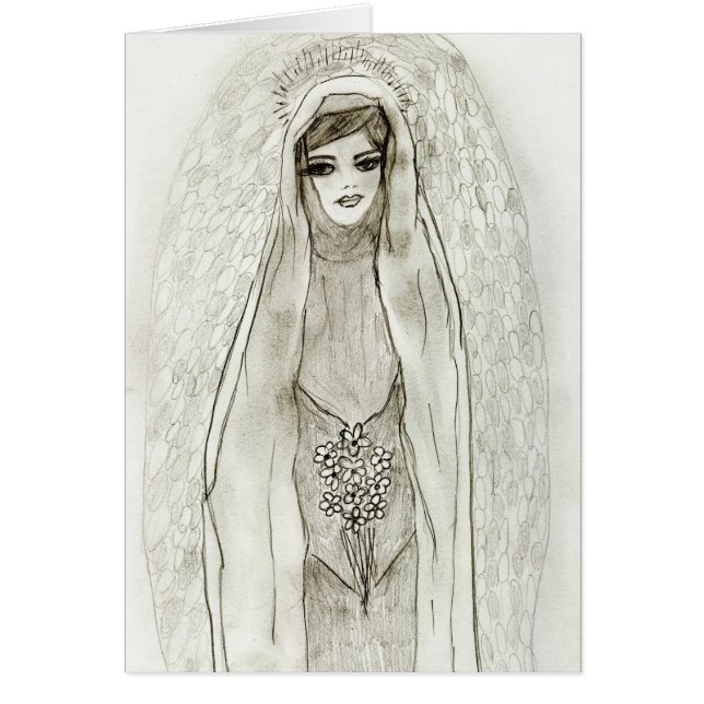 Cartão Mary na gruta (Frente)