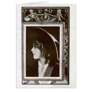 Cartão Mary Pickford 1914 - retrato vintage
