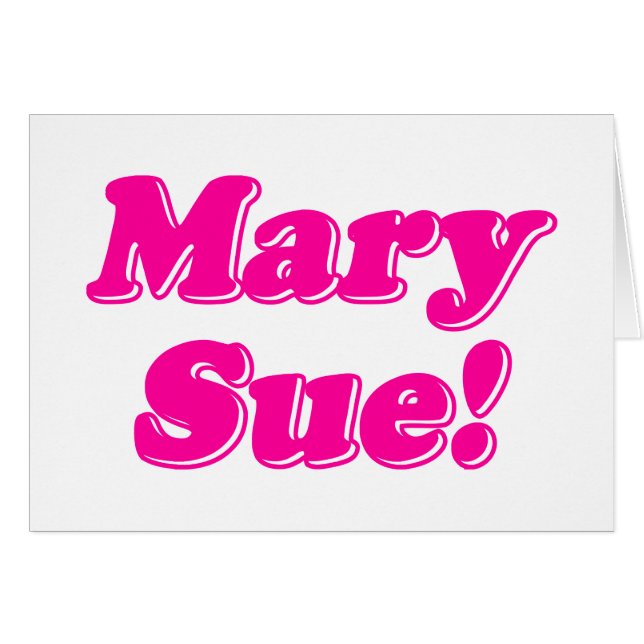 Cartão Mary Sue! (Frente Horizontal)