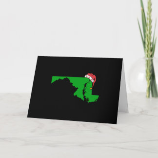Cartão Maryland natal em forma de bonitinho nos EUA