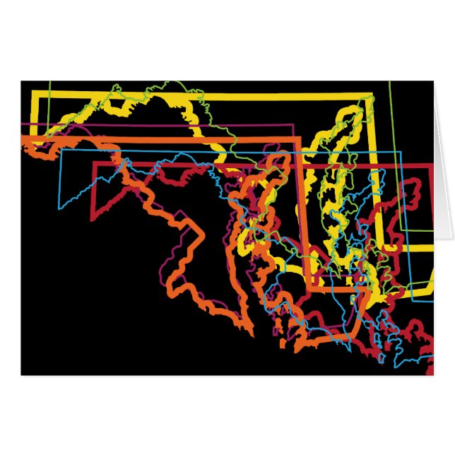 Cartão maryland orgulho blur (Frente Horizontal)