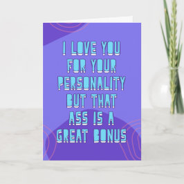 Cartão Mas essa bunda é um bônus de excelente, amor engra