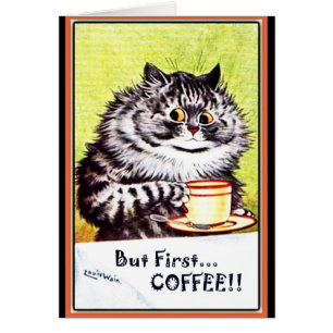 Cartão "Mas gato Cartão-Louis Wain do vintage do primeir