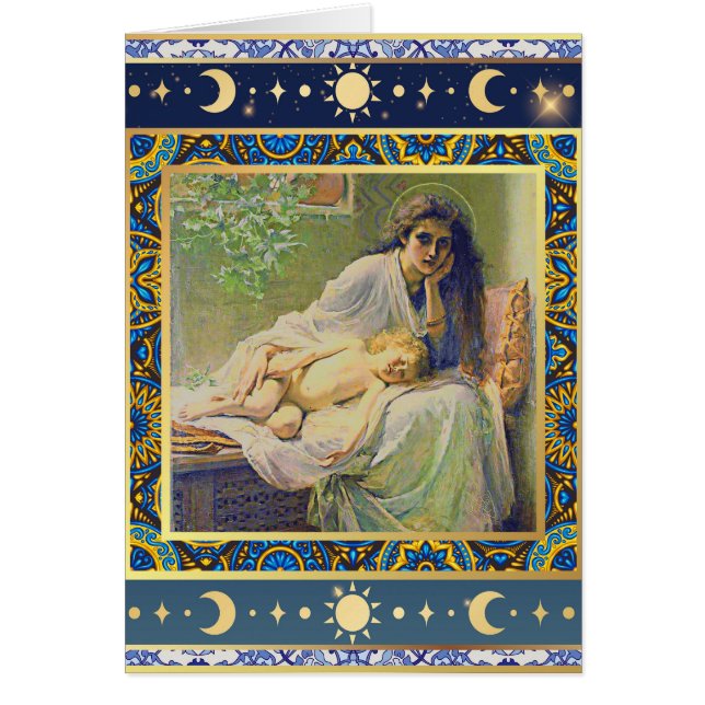 Cartão "Mas Mary Manteve Tudo..." por Alice Havers. (Frente)