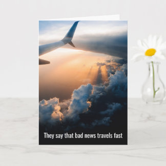 Cartão Más Notícias Viajam Rápido, Boas Notícias Mais Ráp