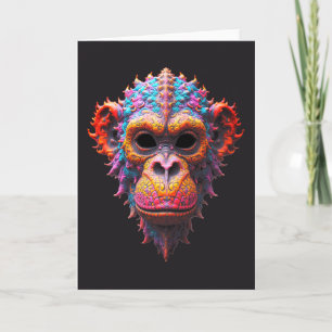 Cartão Máscara de Chimpanzé Ornata