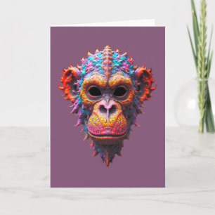Cartão Máscara de Chimpanzé Ornata