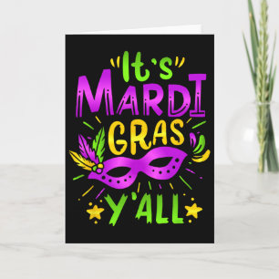 Cartão Máscara de Fantasia de Festa de Mardi Gras para To