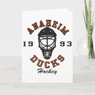 Cartão Máscara de Hockey Anaheim Ducks Branca Licenciada
