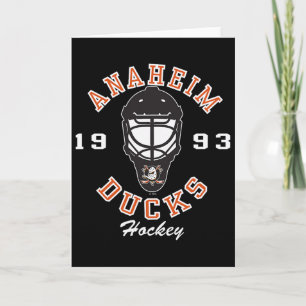 Cartão Mascara de Hockey Anaheim Ducks Preta Licenciada O
