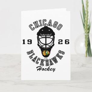 Cartão Máscara de hóquei do Chicago Blackhawks Vermelha N