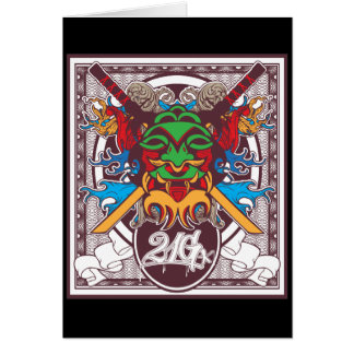 Cartão Máscara de Kabuki