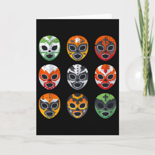 Cartão Máscara de Luta Livre Cinco De Mayo Mexicana B