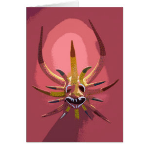 Cartão Máscara de Vejigante de Puerto Rico