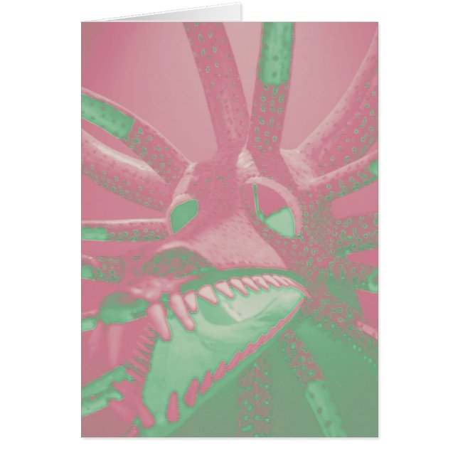 Cartão Máscara de Vejigante de Puerto Rico (Frente)