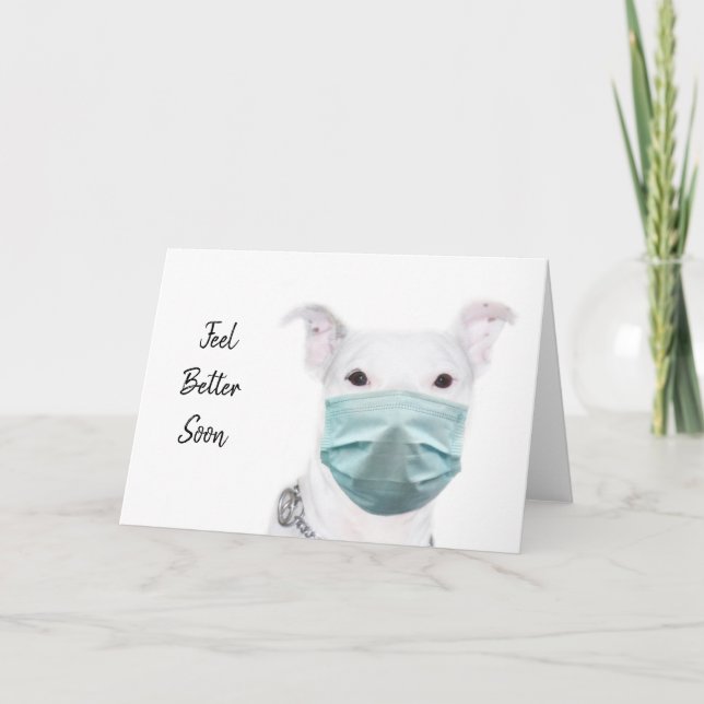 Cartão Máscara de visto Pitbull (Frente)