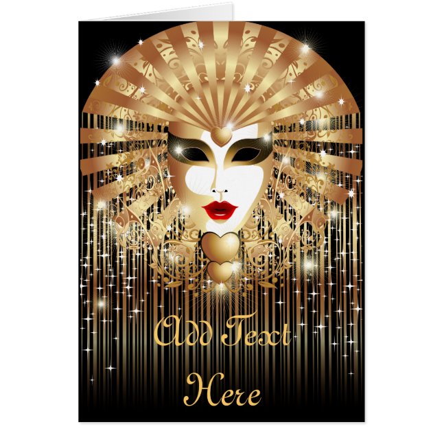 Cartão Máscara do ouro Venice (Frente)