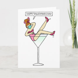 Cartão Máscara feliz dia de os namorados