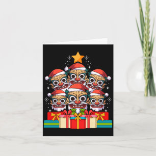 Cartão Máscara Tiki Le Luau Havaiana Árvore de Natal Xma