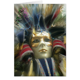 Cartão Mascarada de cores