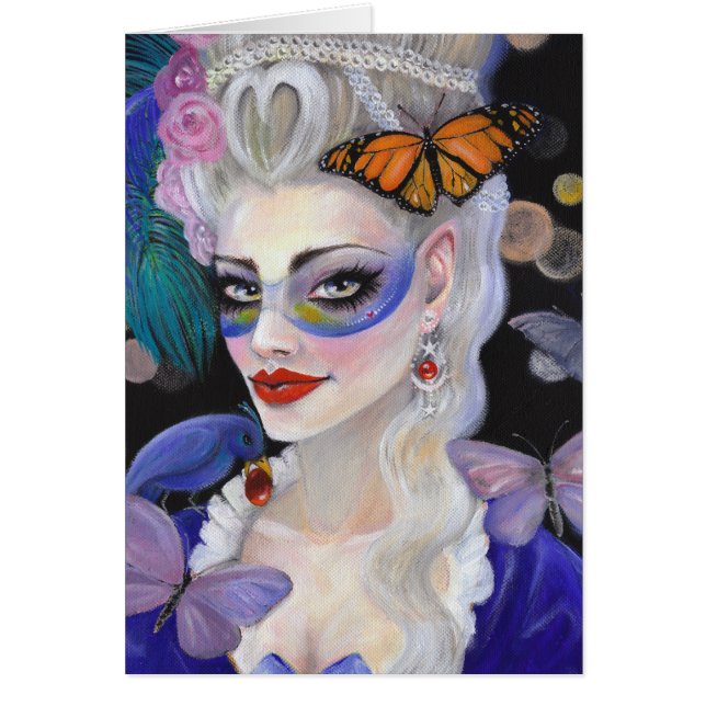 Cartão Mascarada de meia-noite (Frente)