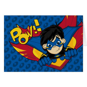 Cartão mascarado do super-herói