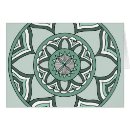 Cartão Máscaras da mandala azul