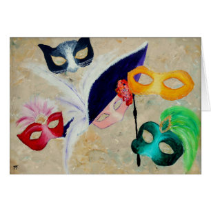 Cartão Máscaras Venetian