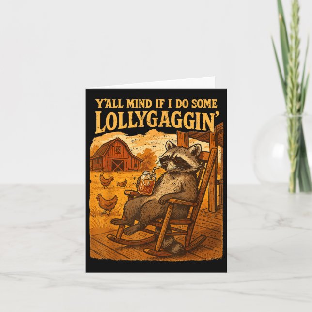 Cartão Mascate Cowboy Engraçado, Vocês Se Importam Se Eu  (Frente)