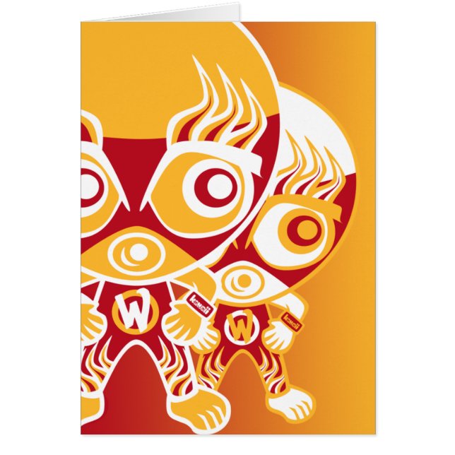 Cartão Mascote do lutador (Frente)