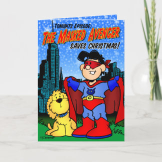 Cartão Masked Avenger Christmas Card
