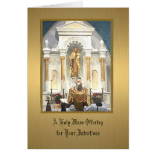 Cartão Massa Sagrada Oferecendo ao Monte Carmel Kenosha W