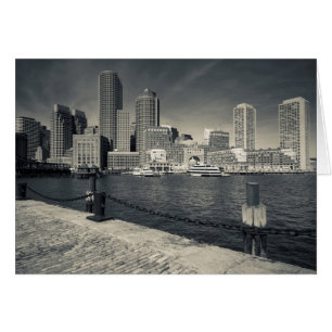 Cartão Massachusetts, Boston, edifícios Rowe's Wharf