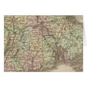 Cartão Massachusetts, Rhode Island e Connecticut