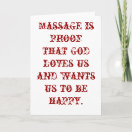 Cartão Massagem é prova de que Deus nos ama Vazio