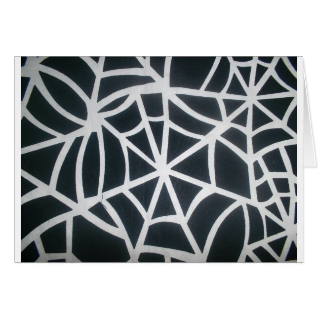 Cartão Masterpeça da Natureza: Uma Web de Aranha. (Frente Horizontal)