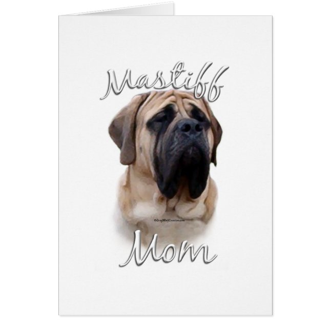 Cartão Mastiff (afeto) Mãe 2 (Frente)