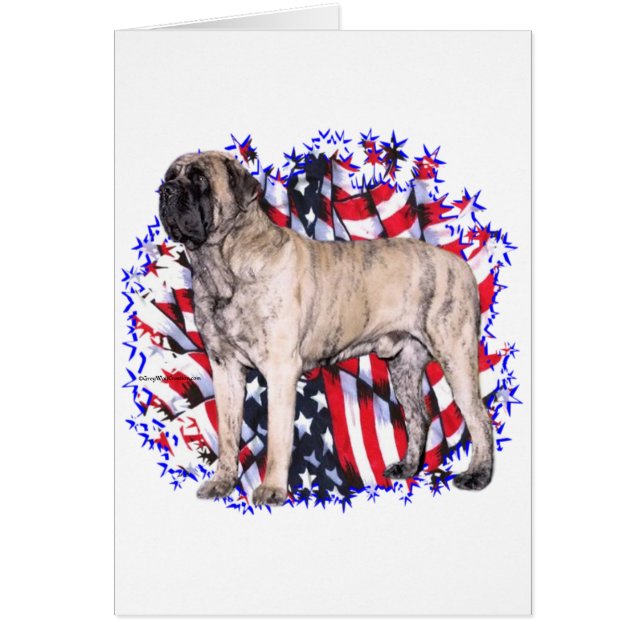 Cartão Mastiff (brindle) Patriot (Frente)