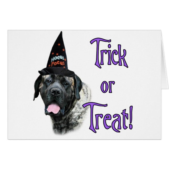 Cartão Mastiff (brindle) Trick (Frente Horizontal)