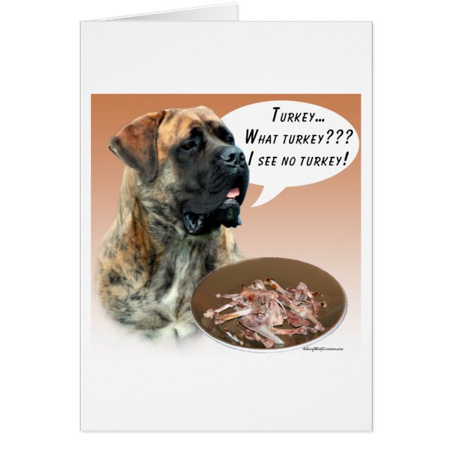 Cartão Mastiff (brindle) Turquia (Frente)