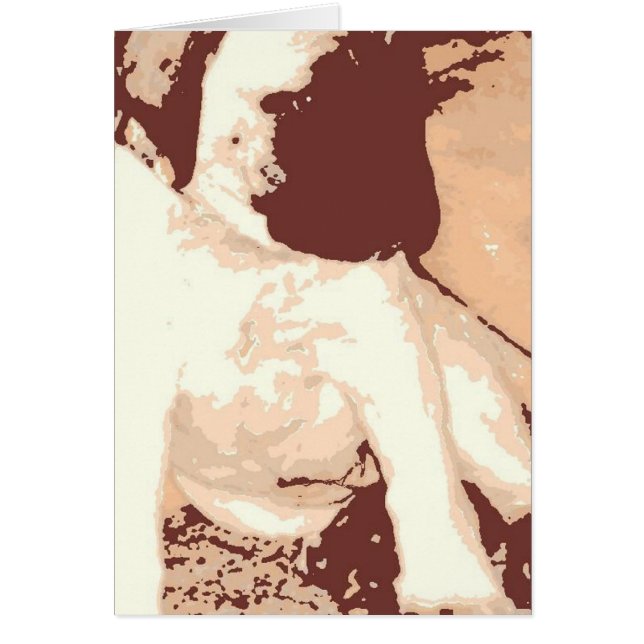 Cartão Mastiff Puppy Pop Art (Frente)