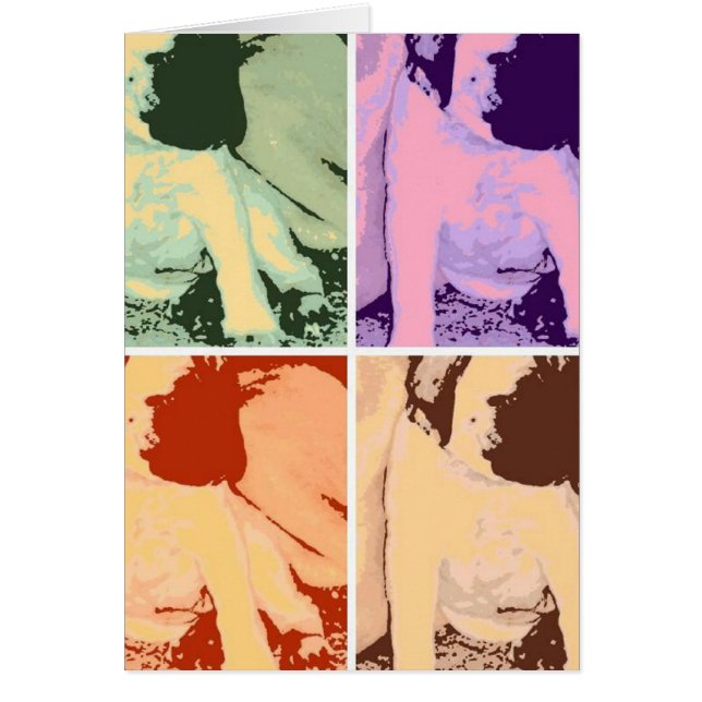 Cartão Mastiff Puppy Pop Art (Frente)