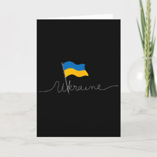Cartão Mastro de Bandeira da Ucrânia - Ucraniano Patrióti