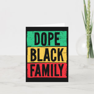 Cartão Matchin da família negra da droga