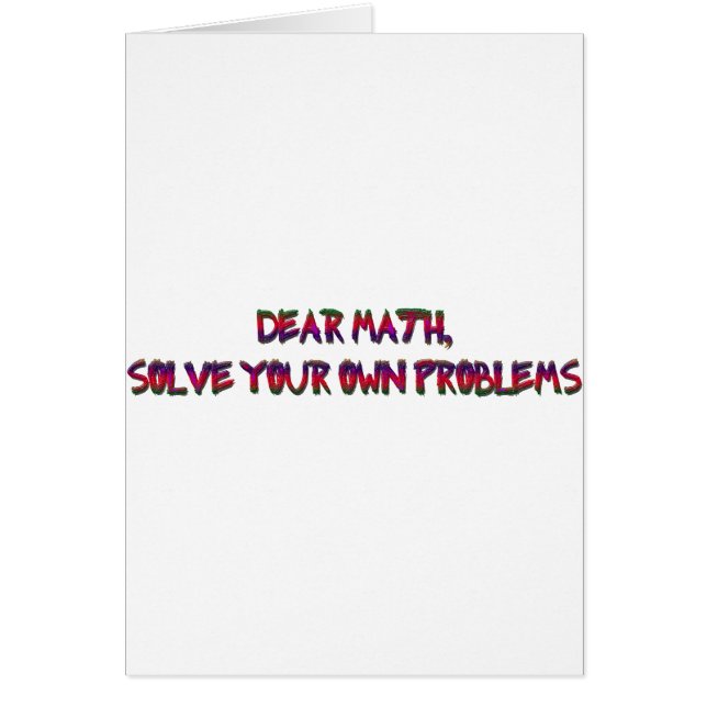 Cartão matemática (Frente)