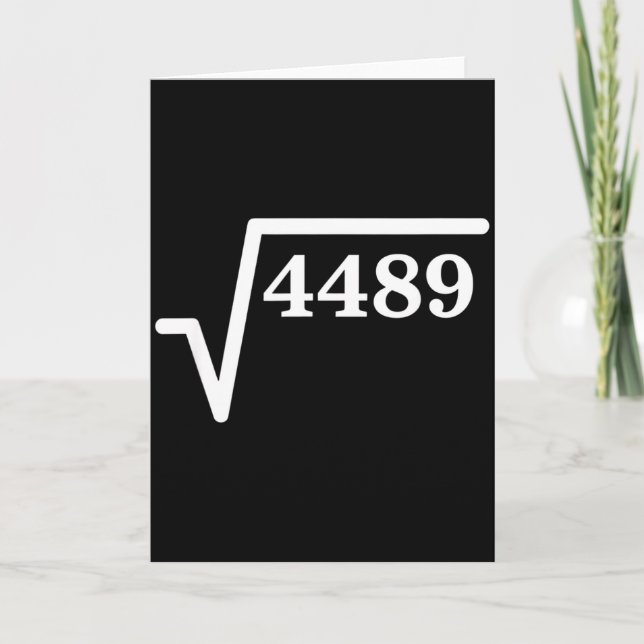 Cartão Matemática 4489, Piada de matemática de quadrado p (Frente)